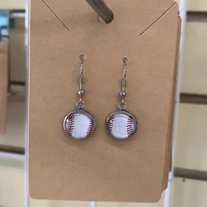 Handmade Baseball earrings